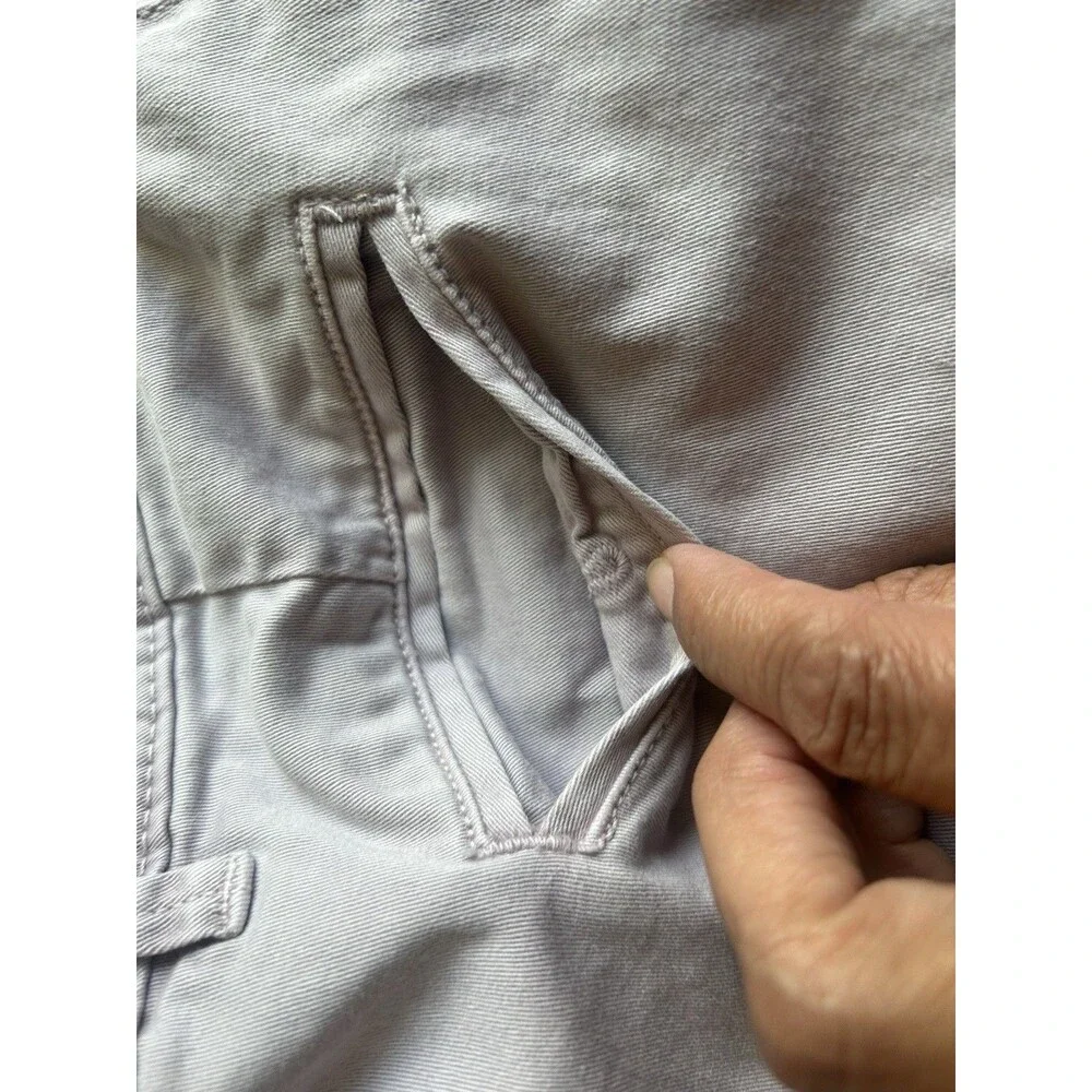 Anthropologie Chino 27 Relaxed Shorts Lilac Khaki Cotton Blend Summer - Picture 7 of 12